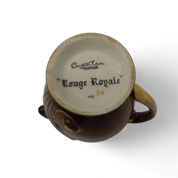 CARLTON WARE Rouge Royale Burgundy Red Bowl and Creamer England Vintage - Picture 12 of 16